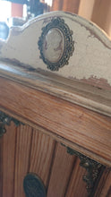 Load image into Gallery viewer, farmhouse antique style wall cabinet with drawers